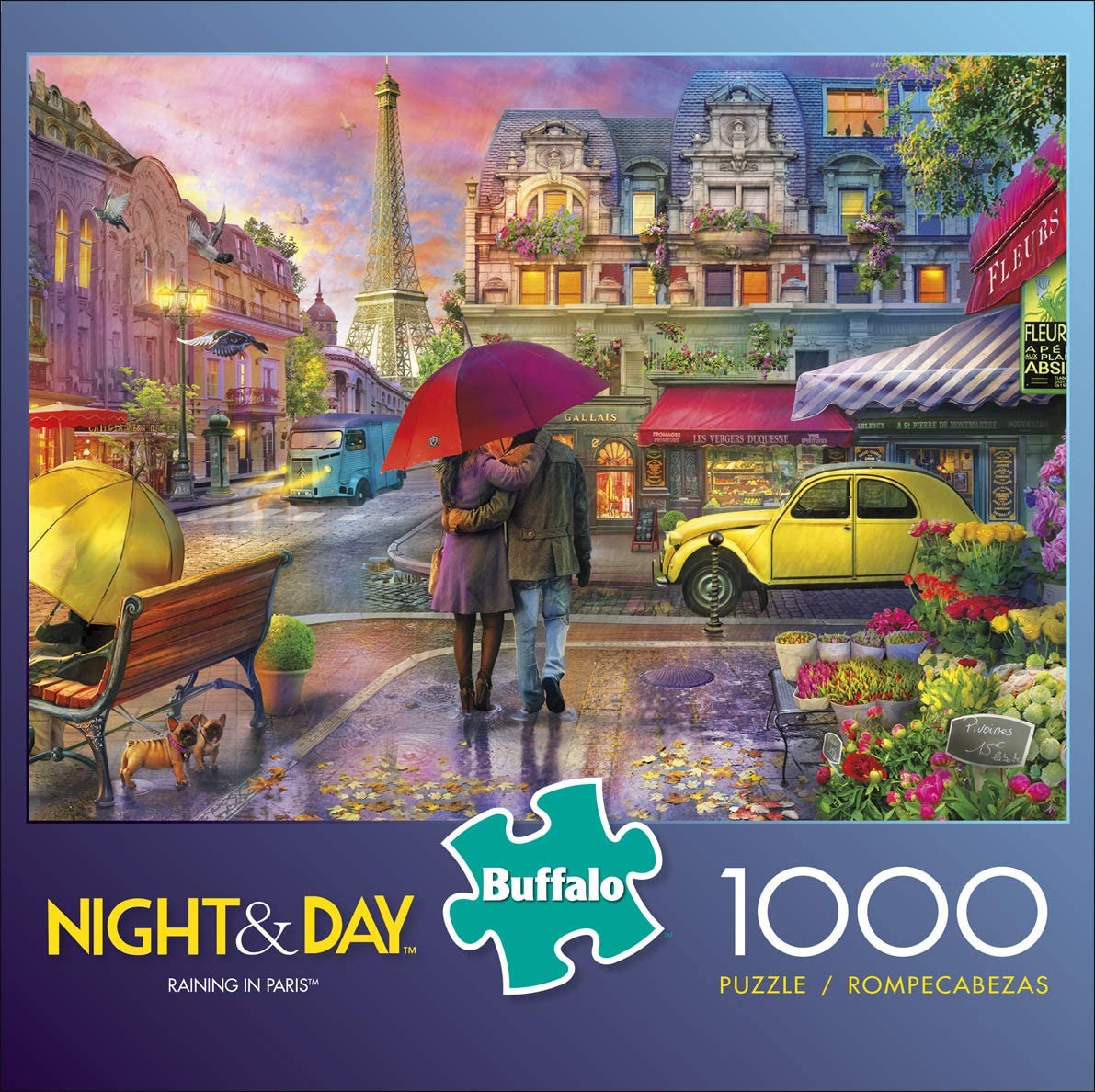 Buffalo Games Night & Day Raining in Paris 1000 Piece Puzzle image 0